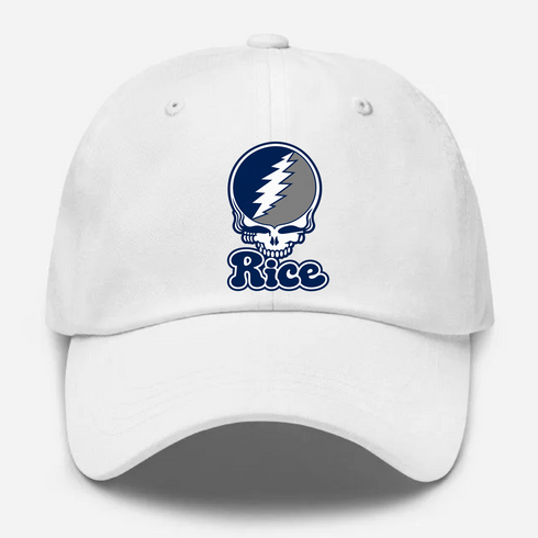 Rice Stealie Premium Unisex Dad Hat — Design: Rice University — White