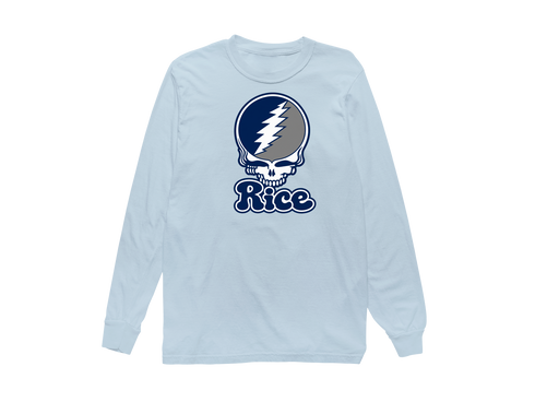 Rice Stealie Premium Unisex Long-Sleeve — Design: Rice University — Chambray