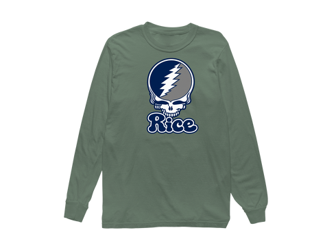 Rice Stealie Premium Unisex Long-Sleeve — Design: Rice University — Light Green