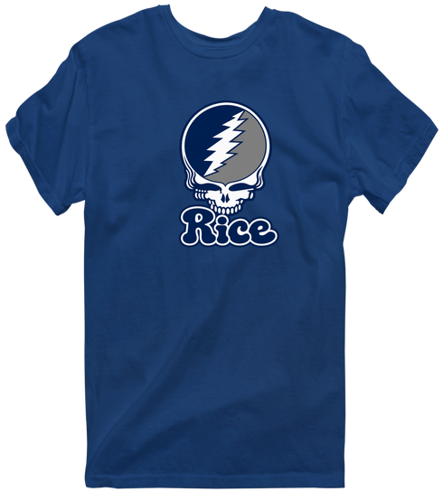 Rice Stealie Premium Unisex T-Shirt — Design: Rice University — Navy