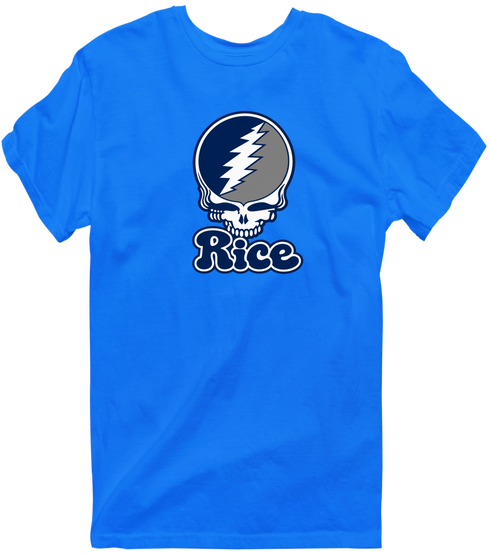 Rice Stealie Premium Unisex T-Shirt — Design: Rice University — Royal