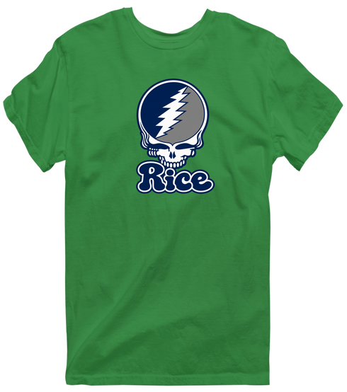 Rice Stealie Premium Unisex T-Shirt — Design: Rice University — Irish Green