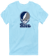 Rice Stealie Premium Unisex T-Shirt — Design: Rice University — Light Blue