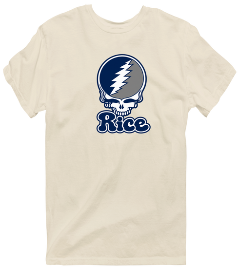 Rice Stealie Premium Unisex T-Shirt — Design: Rice University — Sand