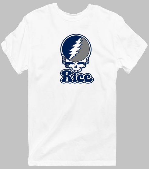 Rice Stealie Premium Unisex T-Shirt — Design: Rice University — White