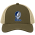 Rice Stealie Premium Unisex Trucker Cap — Design: Rice University — Moss/Khaki