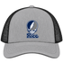 Rice Stealie Premium Unisex Trucker Cap — Design: Rice University — Heather Grey/Black