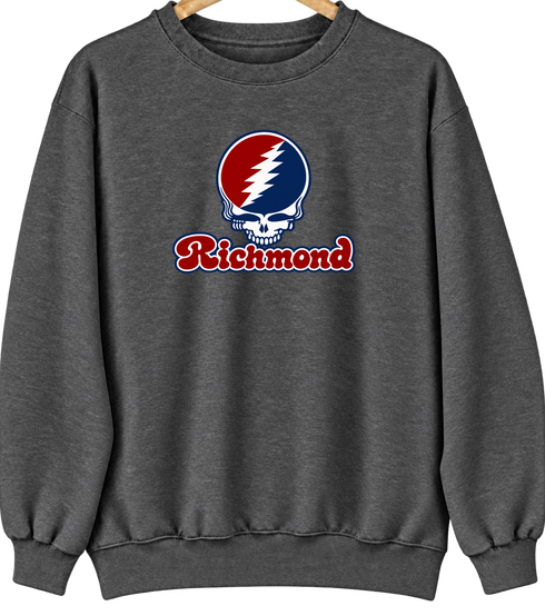 Richmond Stealie Premium Unisex Crewneck — Design: Richmond University of — Dark Heather