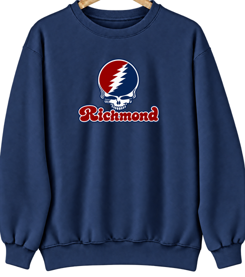 Richmond Stealie Premium Unisex Crewneck — Design: Richmond University of — Navy