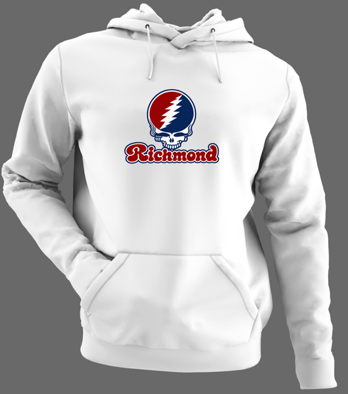 Richmond Stealie Premium Unisex Hoodie — Design: Richmond University of — White/Grey