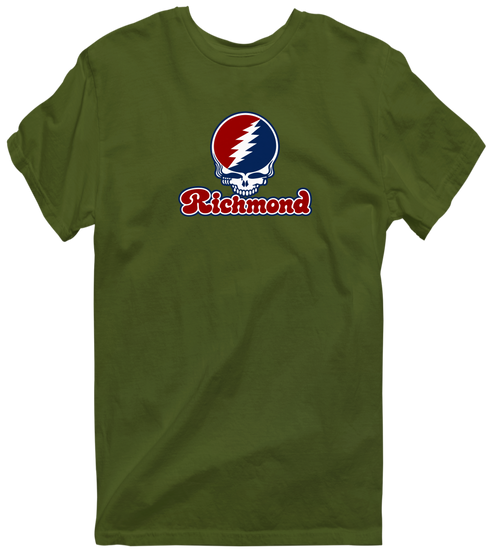 Richmond Stealie Premium Unisex T-Shirt — Design: Richmond University of — Military Green