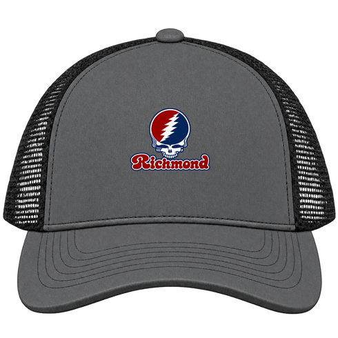 Richmond Stealie Premium Unisex Trucker Cap — Design: Richmond University of — Charcoal/Black