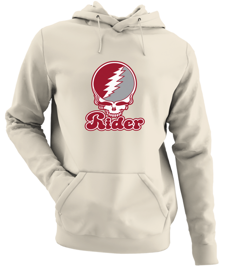 Rider Stealie Premium Unisex Hoodie — Design: Rider University — Sand