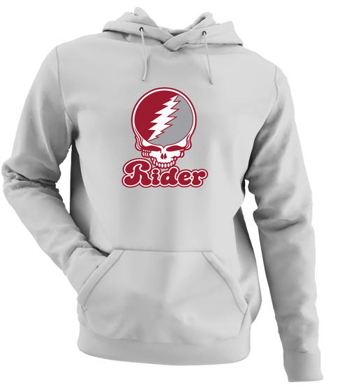 Rider Stealie Premium Unisex Hoodie — Design: Rider University — Sport Grey