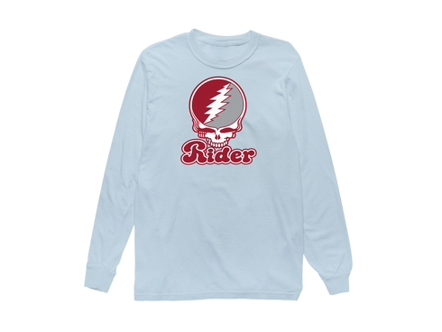 Rider Stealie Premium Unisex Long-Sleeve — Design: Rider University — Chambray