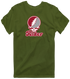 Rider Stealie Premium Unisex T-Shirt — Design: Rider University — Military Green