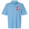 Rider Stealie Premium Unisex Polo — Design: Rider University — Blue