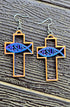 Grateful Dead - 3D Print Christian Cross Faith Earrings Made in America - StealieShop