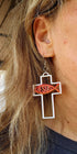 Grateful Dead - 3D Print Christian Cross Faith Earrings Made in America - StealieShop