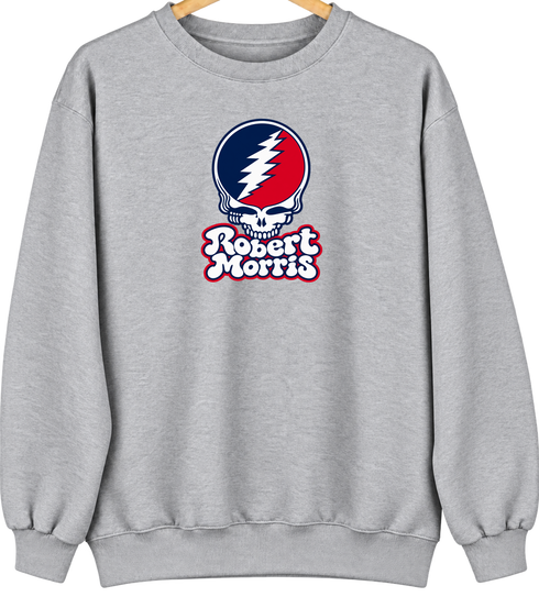 Robert Morris Stealie Premium Unisex Crewneck — Design: Robert Morris University — Sport Grey