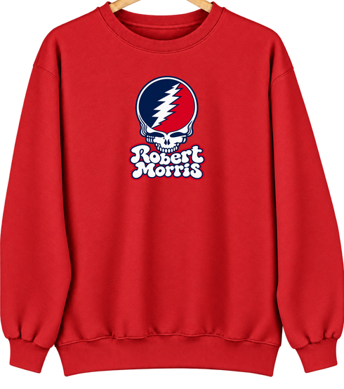 Robert Morris Stealie Premium Unisex Crewneck — Design: Robert Morris University — Red