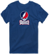 Robert Morris Stealie Premium Unisex T-Shirt — Design: Robert Morris University — Navy