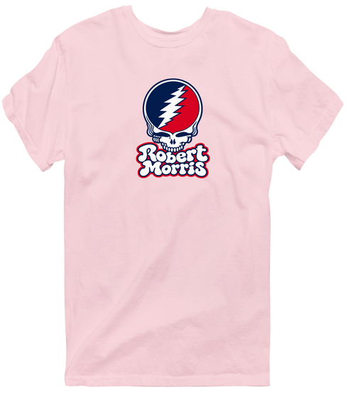 Robert Morris Stealie Premium Unisex T-Shirt — Design: Robert Morris University — Light Pink