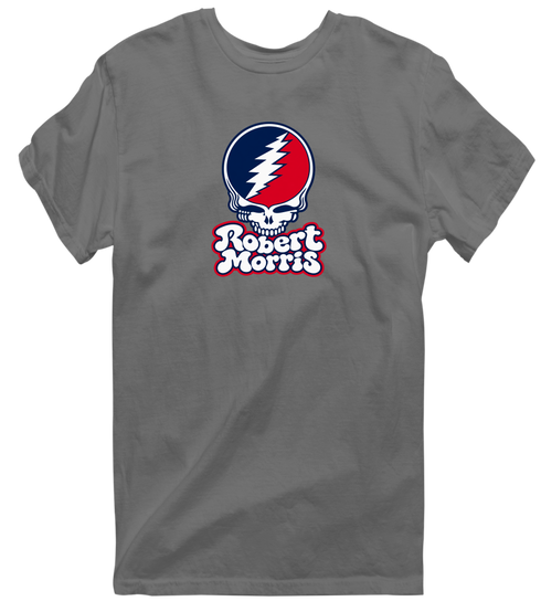 Robert Morris Stealie Premium Unisex T-Shirt — Design: Robert Morris University — Charcoal