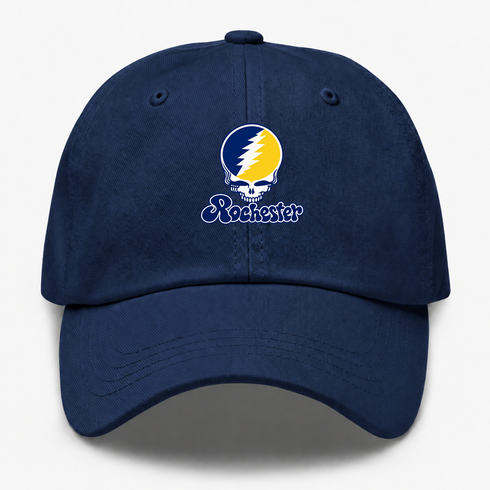 Rochester Stealie Premium Unisex Dad Hat — Design: Rochester University of — Navy