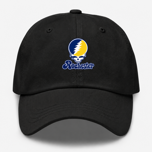 Rochester Stealie Premium Unisex Dad Hat — Design: Rochester University of — Black