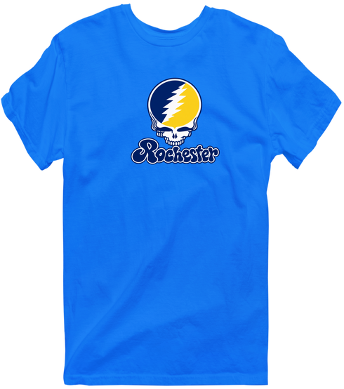 Rochester Stealie Premium Unisex T-Shirt — Design: Rochester University of — Royal