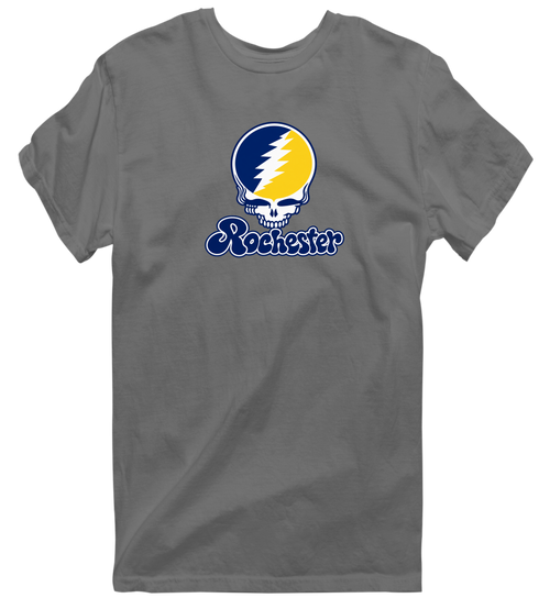 Rochester Stealie Premium Unisex T-Shirt — Design: Rochester University of — Charcoal