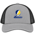 Rochester Stealie Premium Unisex Trucker Cap — Design: Rochester University of — Heather Grey/Black