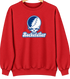 Rockefeller Stealie Premium Unisex Crewneck — Design: Rockefeller University — Red