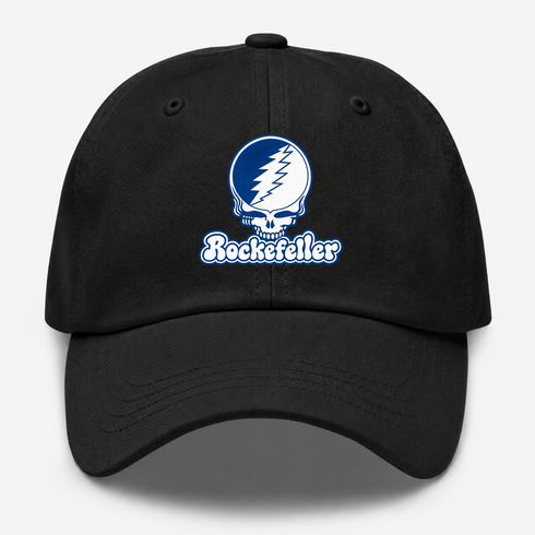 Rockefeller Stealie Premium Unisex Dad Hat — Design: Rockefeller University — Black