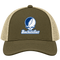 Rockefeller Stealie Premium Unisex Trucker Cap — Design: Rockefeller University — Moss/Khaki