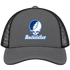 Rockefeller Stealie Premium Unisex Trucker Cap — Design: Rockefeller University — Charcoal/Black