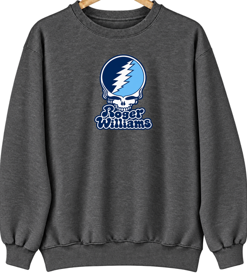 Roger Williams Stealie Premium Unisex Crewneck — Design: Roger Williams University — Dark Heather