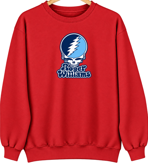 Roger Williams Stealie Premium Unisex Crewneck — Design: Roger Williams University — Red
