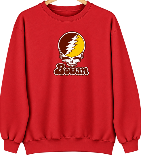 Rowan Stealie Premium Unisex Crewneck — Design: Rowan University — Red