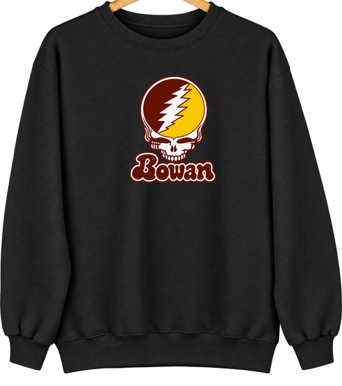 Rowan Stealie Premium Unisex Crewneck — Design: Rowan University — Black