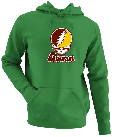 Rowan Stealie Premium Unisex Hoodie — Design: Rowan University — Irish Green