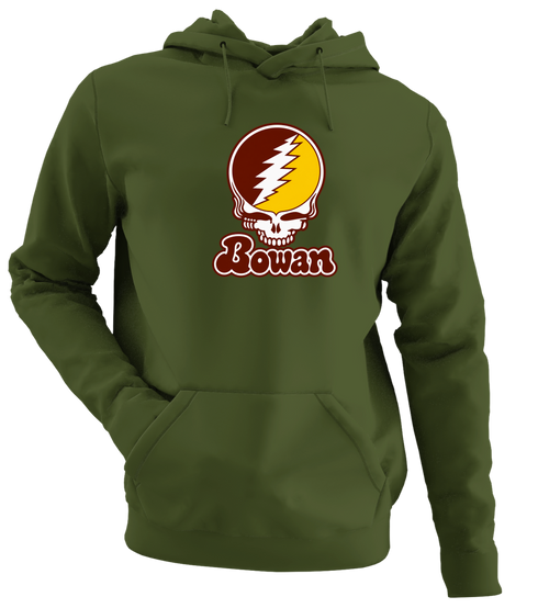 Rowan Stealie Premium Unisex Hoodie — Design: Rowan University — Military Green
