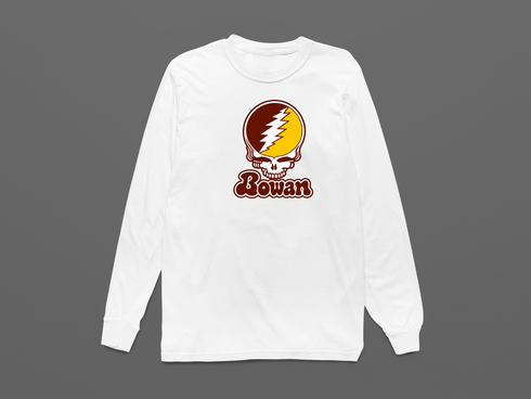 Rowan Stealie Premium Unisex Long-Sleeve — Design: Rowan University — White