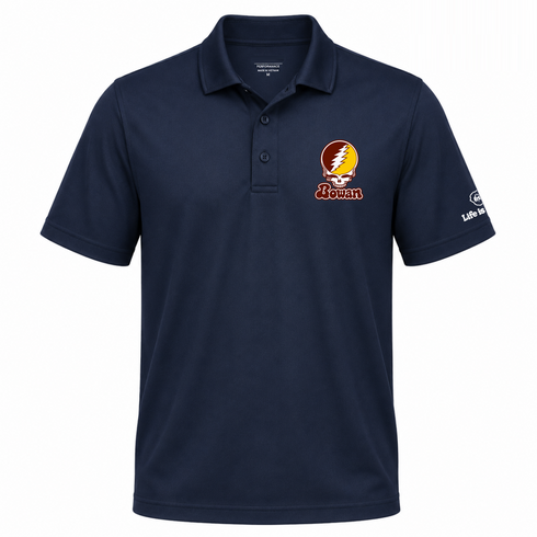 Rowan Stealie Premium Unisex Polo — Design: Rowan University — Navy