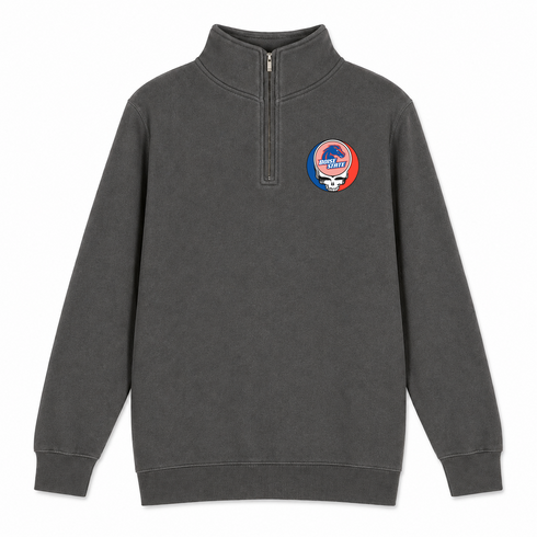 Boise State University - Premium Grateful Dead Quarter-Zip Pullover - Charcoal - 5