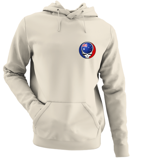 Australia FIFA World Cup - Premium Grateful Dead Left Chest Hoodie - Sand - 3