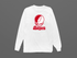 Rutgers Stealie Premium Unisex Long-Sleeve — Design: Rutgers University — White