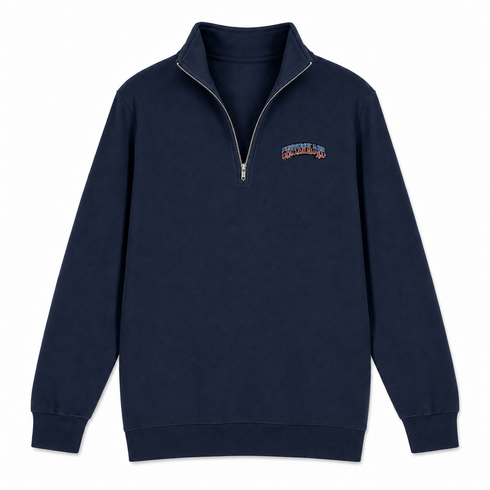 Grateful Dad - Premium Grateful Dead Quarter-Zip Pullover - Navy - 4