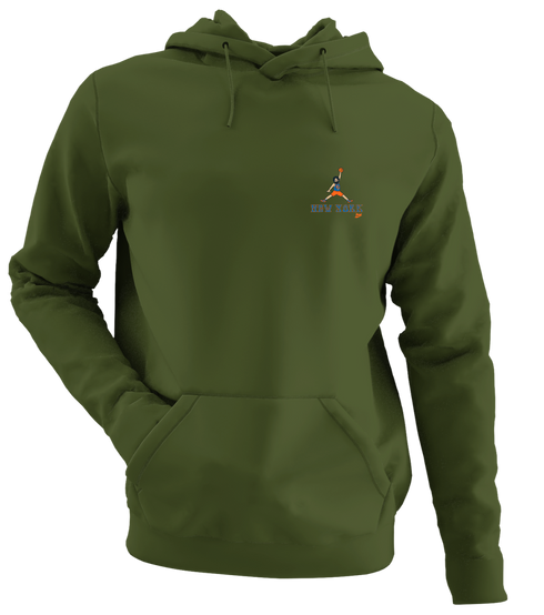 New York Knick - Air Jerry - Premium Grateful Dead Left Chest Hoodie - Military Green